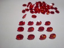 12 synthetische ceylon Saphir, orange, oval facet ca. 8x6 mm  clean Nachbildung