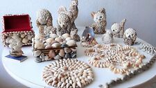 Muschel Eule Tiere Konvolut   Skulptur Kunst Muscheln Kitsch Dekor Tiki-bar
