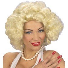 Blonde Perücke Filmstar Marylin Film Show Star 50er Sternchen Kostüm Motto Party