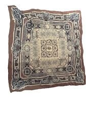 London Stock Exchange Vintage klassischer handgerollter Schal aus 100 % Seide