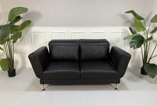 Brühl Moule Designer Sofa Leder Couch Schlaffunktion Schwarz Ausstellungsstück