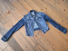 Heine - Glamour Jeans-Jacke mit kleinen silbernen Nieten - Gr. 34