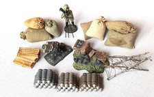 Lineol Minenwerfer, Granatstapel, Geschoßkörbe, Sandsäcke