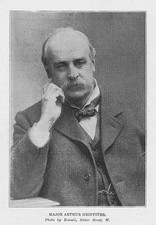 MAJOR ARTHUR GRIFFITHS Gefängnisverwalter - antiker Druck 1899