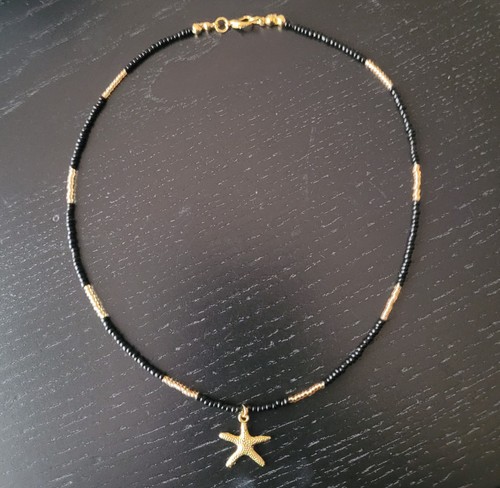 Feine rocailles kette schwarz - kette,