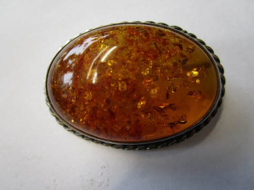 Alte bernstein brosche 925 - alte,