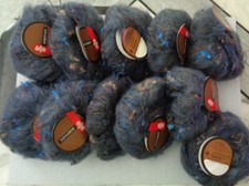 Wolle  Pack  550gr .Schewe Serenata Langhaar Mohair - Degradee + Effekt blau