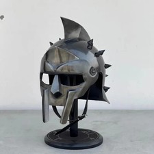 Gladiator Helm - Schwarzer Ritter Römer Soldat Maximus Helm - Larp Halloween ...