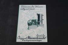 alter Druck Wasserknecht Pumpanlage  Werbung Reklame Sammler