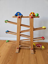 Eichhorn 100002029 Große Rollbahn Kugelbahn, 6-teilig, mit 5 Rollelementen