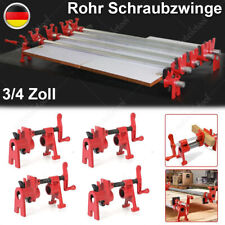 4x Rohr Schraubzwinge 3/4" Rohrzwinge Endlos Schraubstock Leimzwinge Spannzwinge