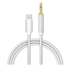 USB C auf AUX Kabel Nylon Audio 3,5mm Adapter für Handy Typ C Anschluss PREMIUM