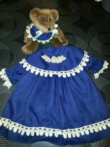 Puppenmode kleid kragen - puppenmode,