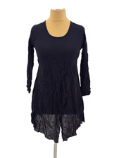 M Tunika Chiffon MASAI Babydoll Wickel Optik elegant romantisch schwarz