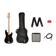 Squier Affinity Series Precision Bass PJ Pack MN Black - Pack basse électrique