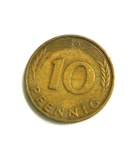 Brd pfennig 1981 - 10, messing
