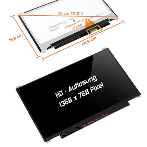 Led display glossy - 11,6",
