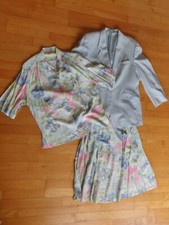 3er Set Kostüm von Delmod Größe 42 florales Muster