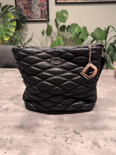 Dkny leder umhängetasche - leder,