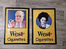 2 Alte Blechschilder West