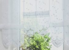 Scheibengardine weiß Muster Plauener Spitze Raffvorhang Falten Clip Panneaux AL