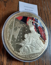 Schweiz - Schlacht bei Sempach - 376 g Medaille - vergoldet - RAR