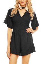 Kurz Jumpsuit Damen Kurzarm