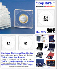Coin Capsules Square 24mm