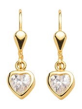 Mädchen weiße Zirkonia Herz