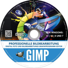 ✅ GIMP 2024 CD DIGITAL BILD FOTO BEARBEITUNG GRAFIK EDITOR FÜR WINDOWS 7-8-10-11