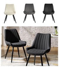 2/4er. Set Esszimmerstühle Wohnzimmerstuhl Küchenstuhl Design Lounge Stuhl Samt