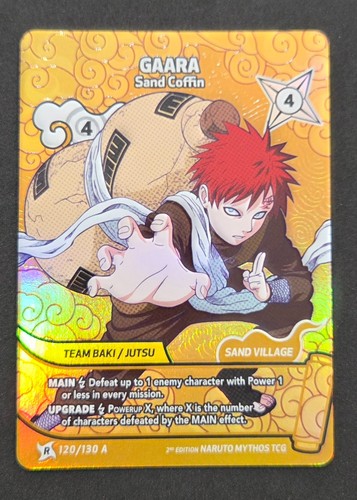 Naruto mythos tcg gaara rare - mythos, tcg,