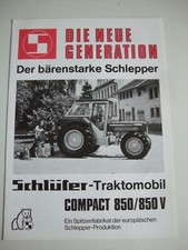 Schlüter Trecker Die Neue Generation Traktomobil Compact  850/850V  Prospekt