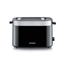 SEVERIN Toaster AT 9264 2 Scheiben 800 W Broetchenaufsatz Auftaufunktion schwarz