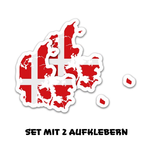 Aufkleber länderfahne - 2x,