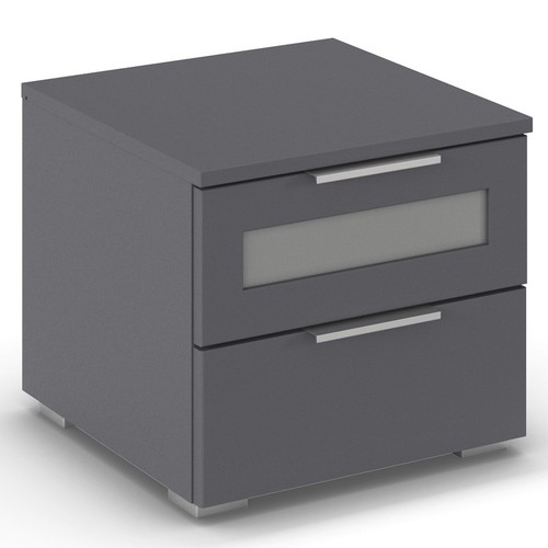 Nachtschrank grau metallic - nachtschrank,