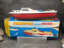 SUTCLIFFE COMMODORE CRUISER UHRWERK TINPLATE SPEED BOAT funktioniert