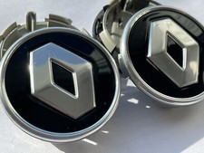 4x Original Renault Rad Naben Kappen Felgen Deckel Abdeckung Radzier Schwarz