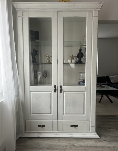 Vitrinenschrank massiv - vitrinenschrank,