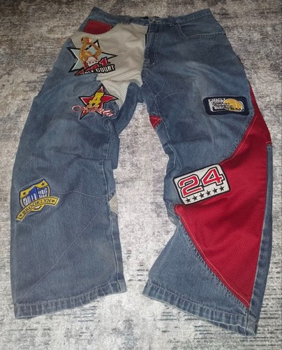 Vintage raw blue baggy jeans - raw,