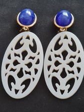 Just Win Ohrringe CLIPS laser cut Lapislazuli ?