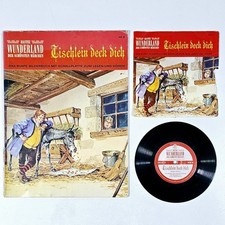 ©1969 Bastei WUNDERLAND Märchenbuch mit Schallplatte TISCHLEIN DECK DICH Grimm