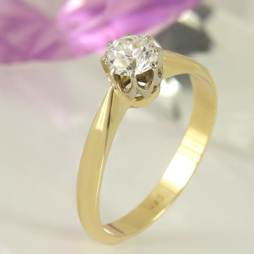 Ring solitär 585 gelbgold 14k - 585,
