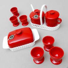 emsa Geschirr Butterdose Eierbecher Zucker Sahne Menage OVP 70er Jahre