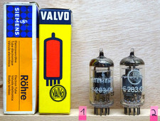 2X: SIEMENS E283CC | triple mica | ≠ Code | SEHR GUT ✅ Tubes Röhren Valve RARE