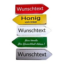 Pfeil Schild eigener Text -