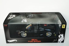 HOT WHEELS ELITE FERRARI F430 SPIDER, SEAL, BLACK, 1:18 , WIE NEU IN OVP , MIB