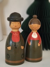 2 Trachtenpuppen Holzpuppen