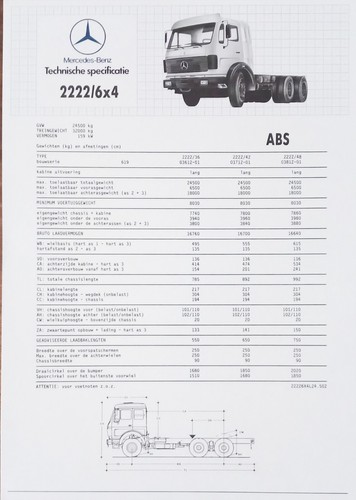 Mercedes benz lkw 2222 - mercedes-benz, 2222/6x4