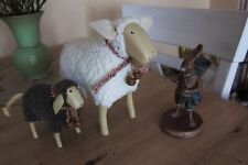 2 schöne Deko Schafe Handarbeit